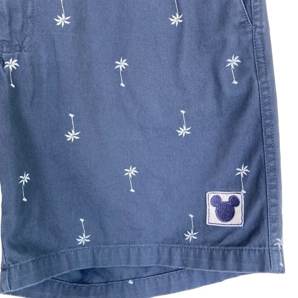 Junk Food x Disney Mickey Mouse Palm Tree Flat Front Chino Shorts Grey 7” M